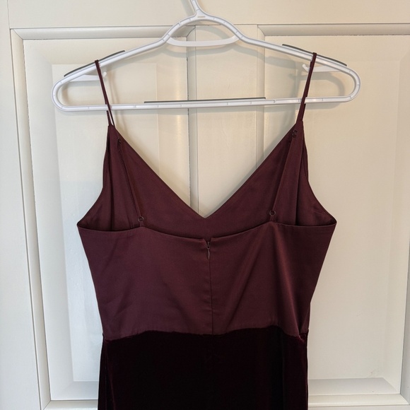 G. Label by Goop Chelsea Satin Velvet Midi Dress in Dark Oxblood 45269 - Picture 5 of 12